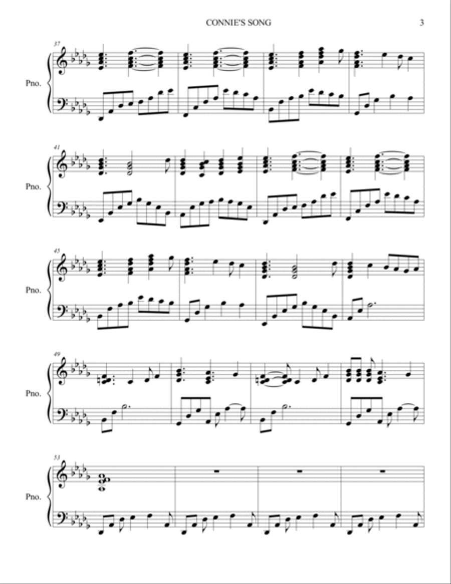 Connie's Song Piano Solo scores gallery preview page 3