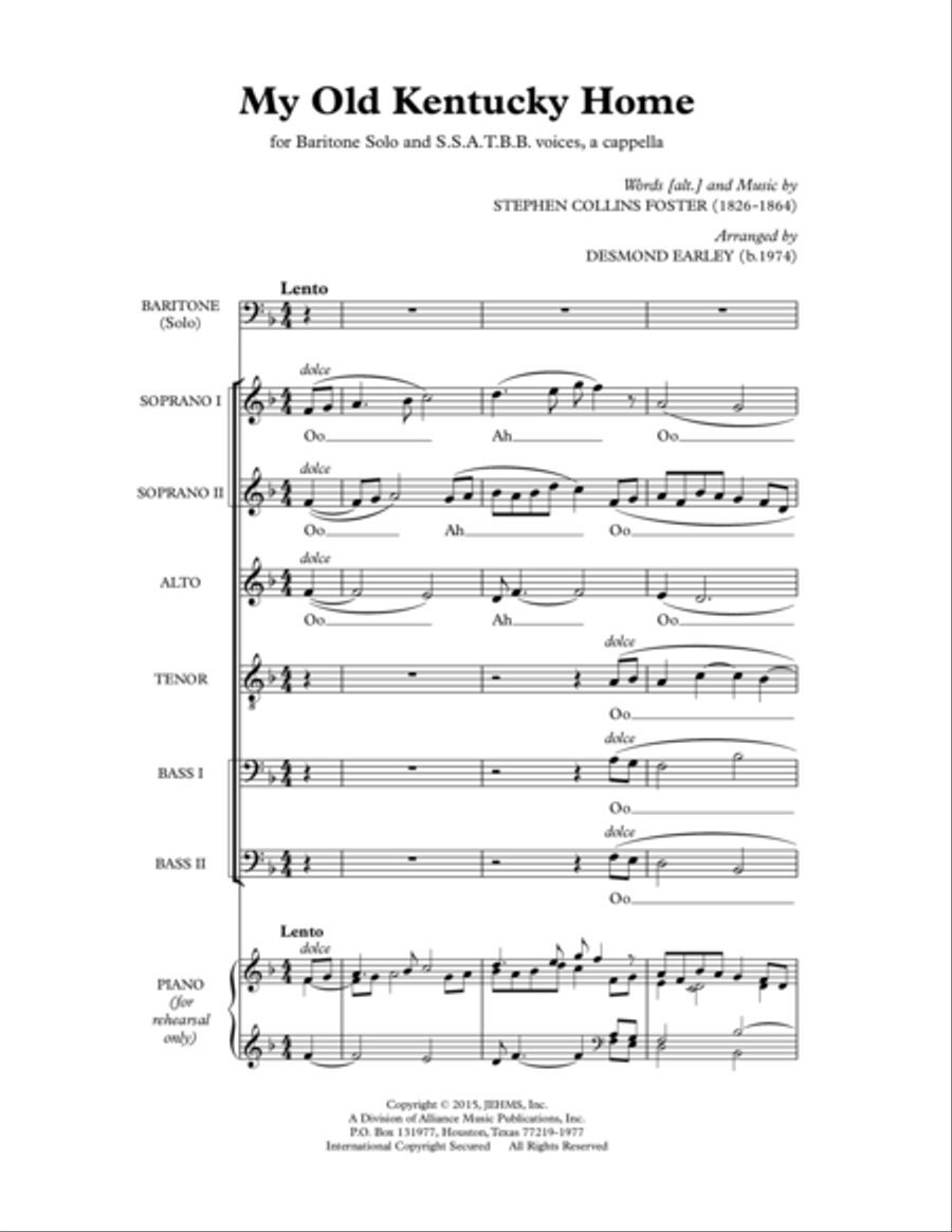 My Old Kentucky Home A Cappella scores gallery preview page 7