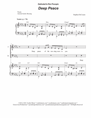Deep Peace (2-part choir - (TB)