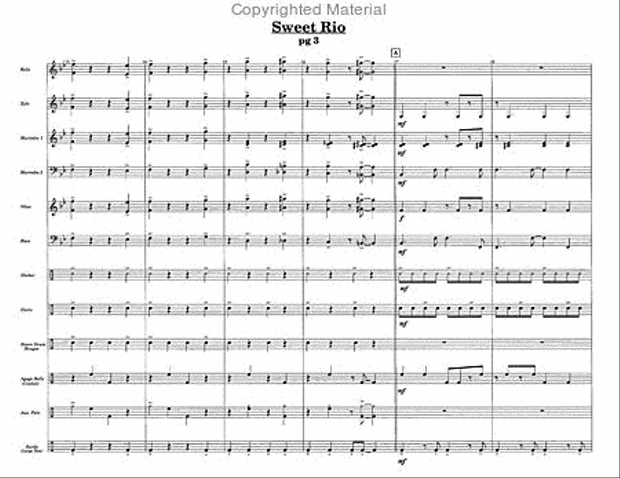 Sweet Rio Percussion Ensemble scores gallery preview page 4