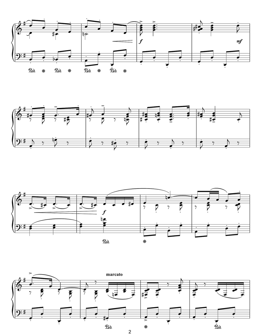 London Calling March Piano Solo scores gallery preview page 2