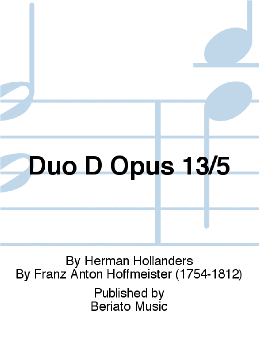 Duo D Opus 13/5 Duo D Opus 13/5 Viola scores gallery preview page 1