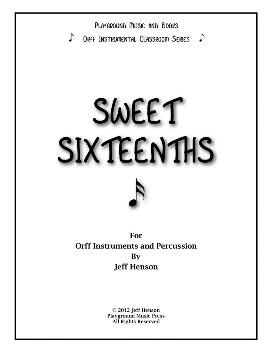 Sweet Sixteenths Orff Instrument scores gallery preview page 1