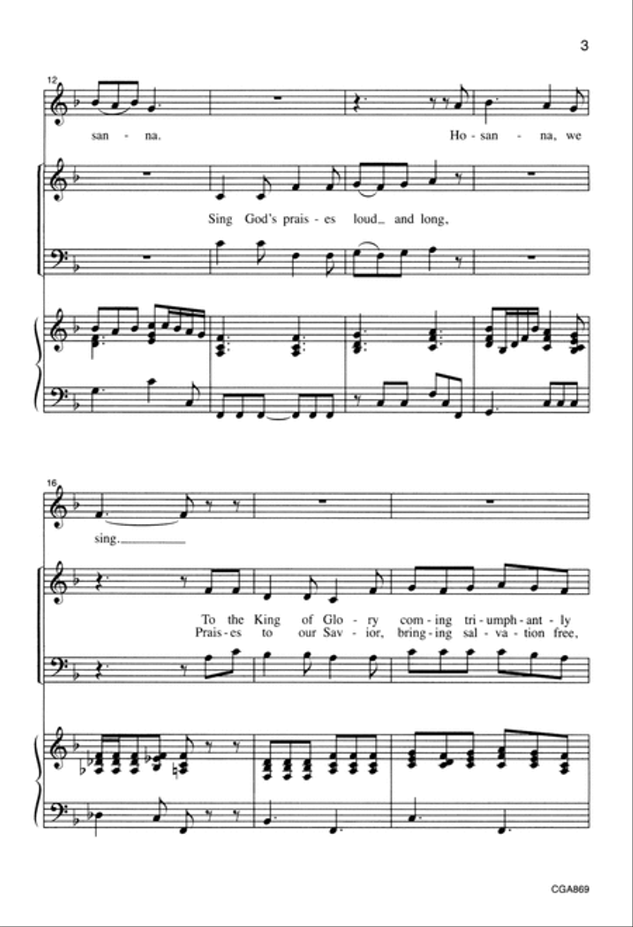 Lift Your Voices Wave the Palms Choir scores gallery preview page 3
