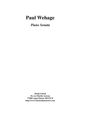 Book cover for Paul Wehage: Sonata for piano