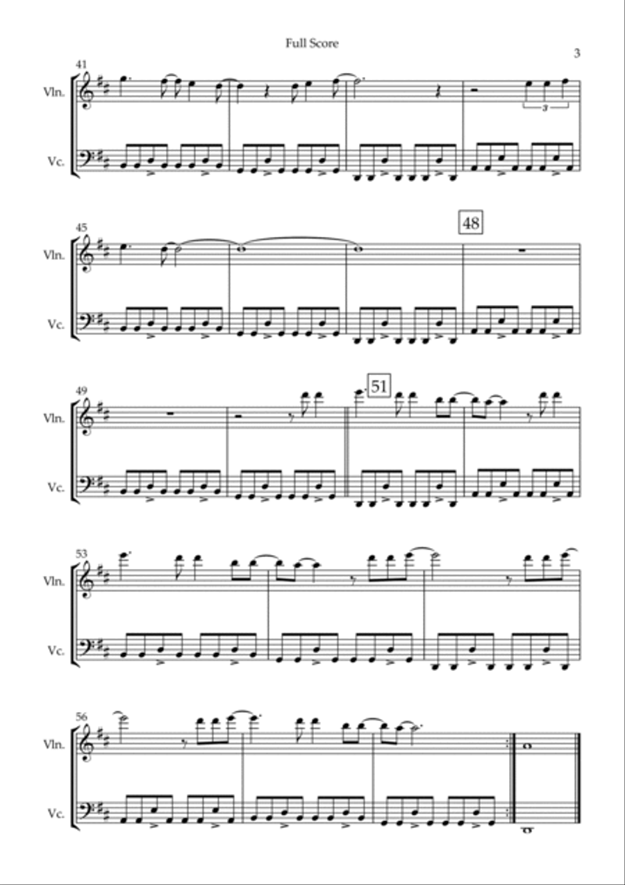 With Or Without You String Duet scores gallery preview page 3