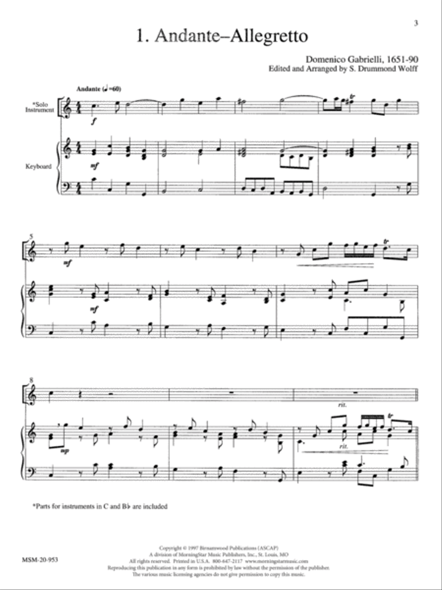 Andante-Allegretto (from a Sonata) Piano scores gallery preview page 1