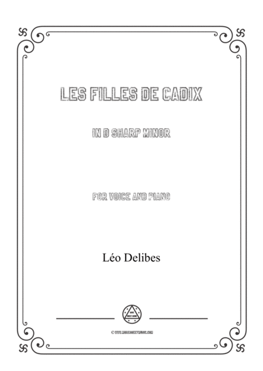 Delibes-Les filles de Cadix in d sharp minor,for voice and piano image number null