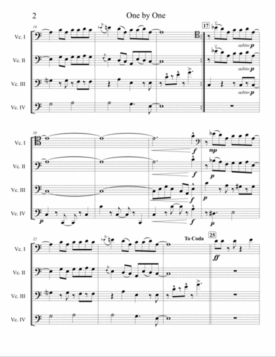 One By One Small Ensemble scores gallery preview page 2
