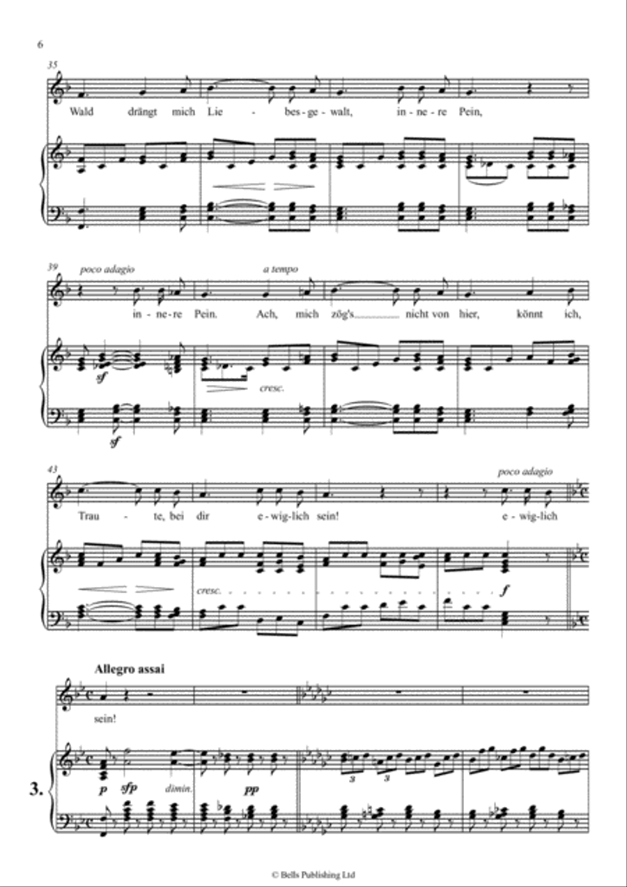 An die ferne Geliebte, Op. 98 (D-flat Major) Voice Solo scores gallery preview page 6