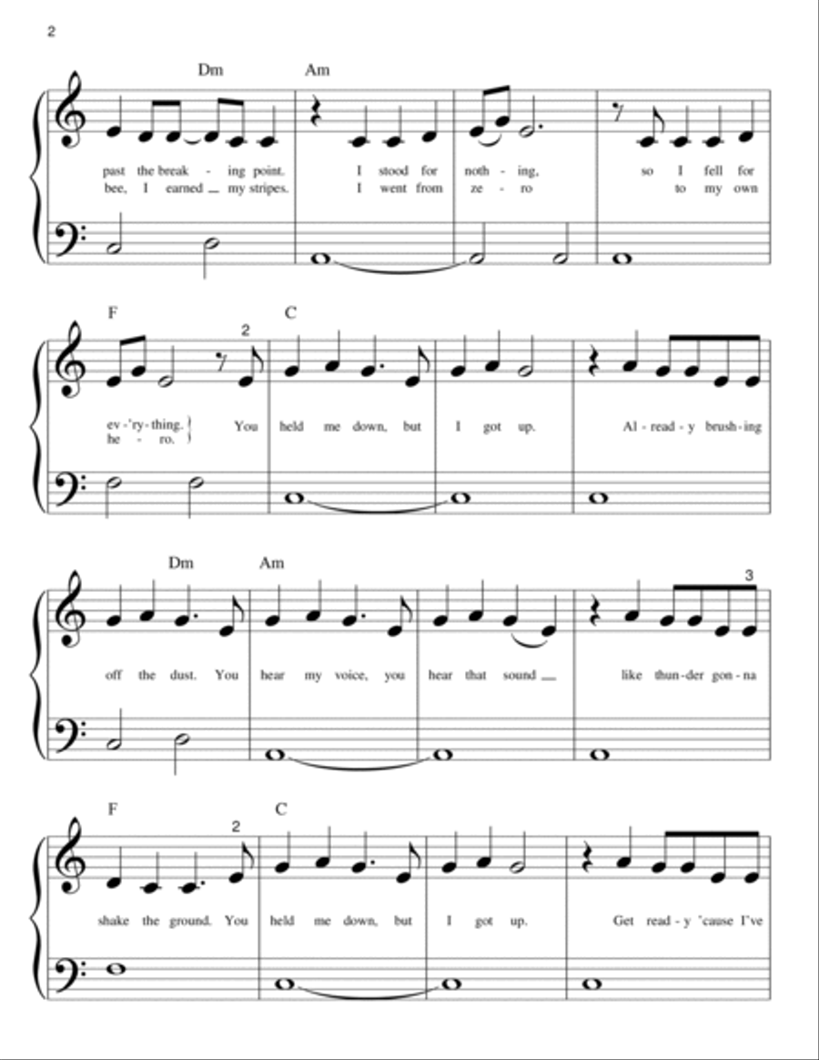 Roar Easy Piano scores gallery preview page 2