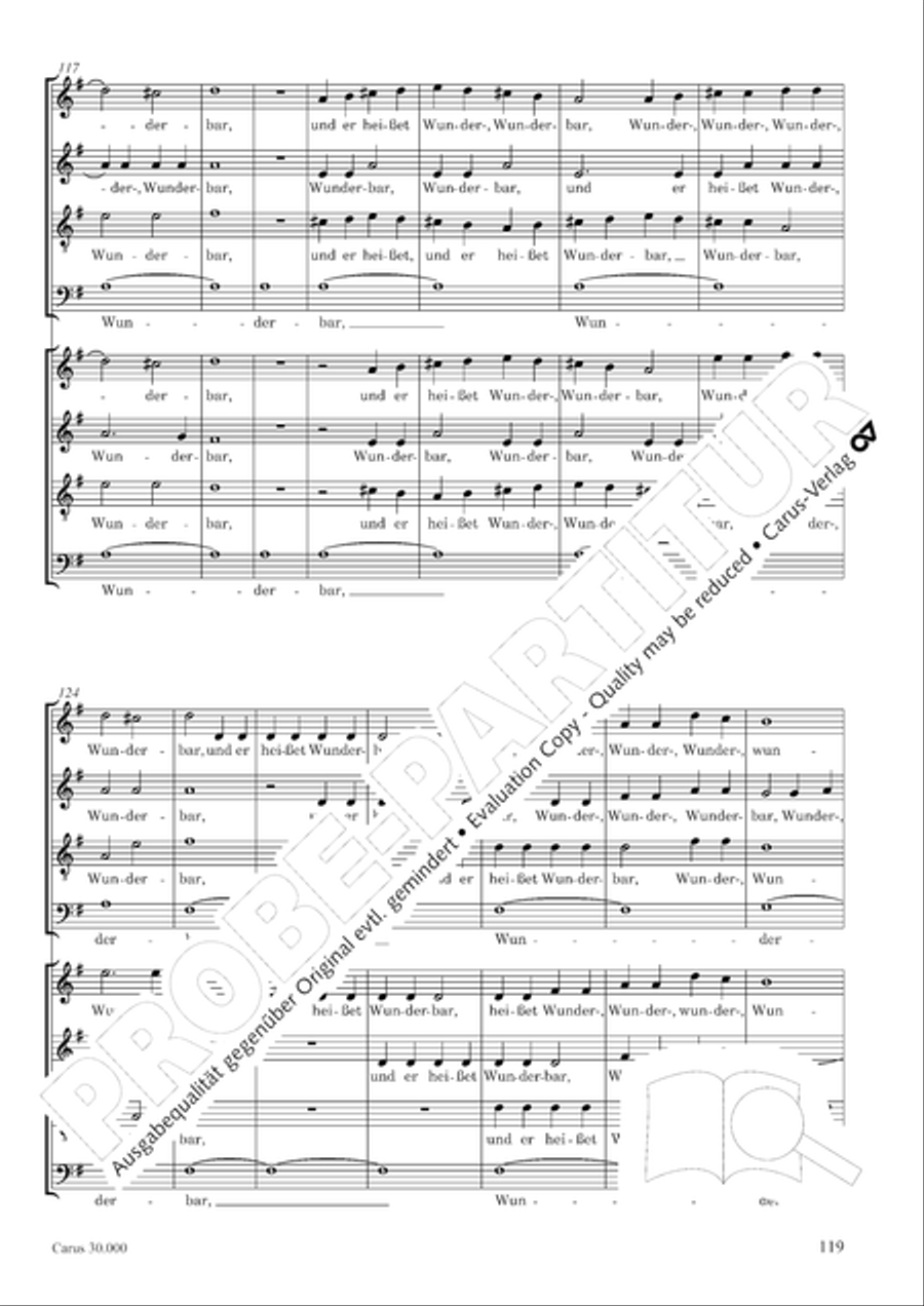 J.L. Bach: The complete motets Choir scores gallery preview page 126