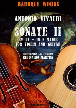 Book cover for SONATE II (IN F MAJOR - RV 41) - ANTONIO VIVALDI - FOR VIOLIN AND GUITAR