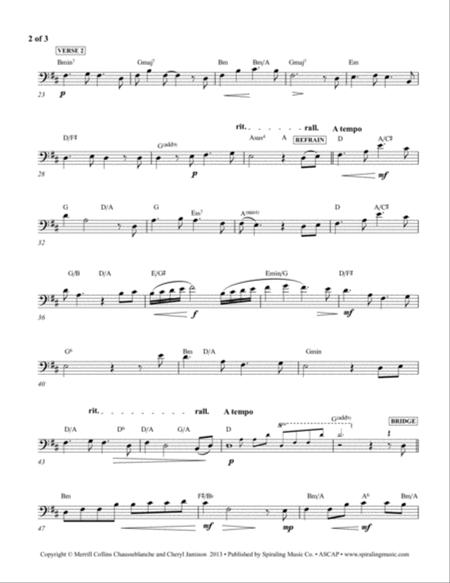Safe Harbor in D , 'Cello Cello Solo scores gallery preview page 2