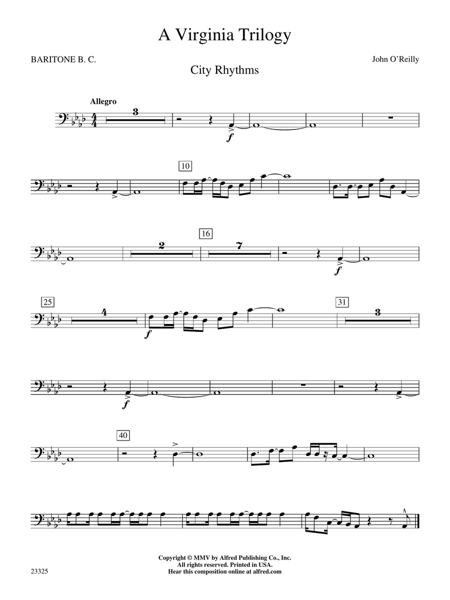 A Virginia Trilogy: Baritone B.C.