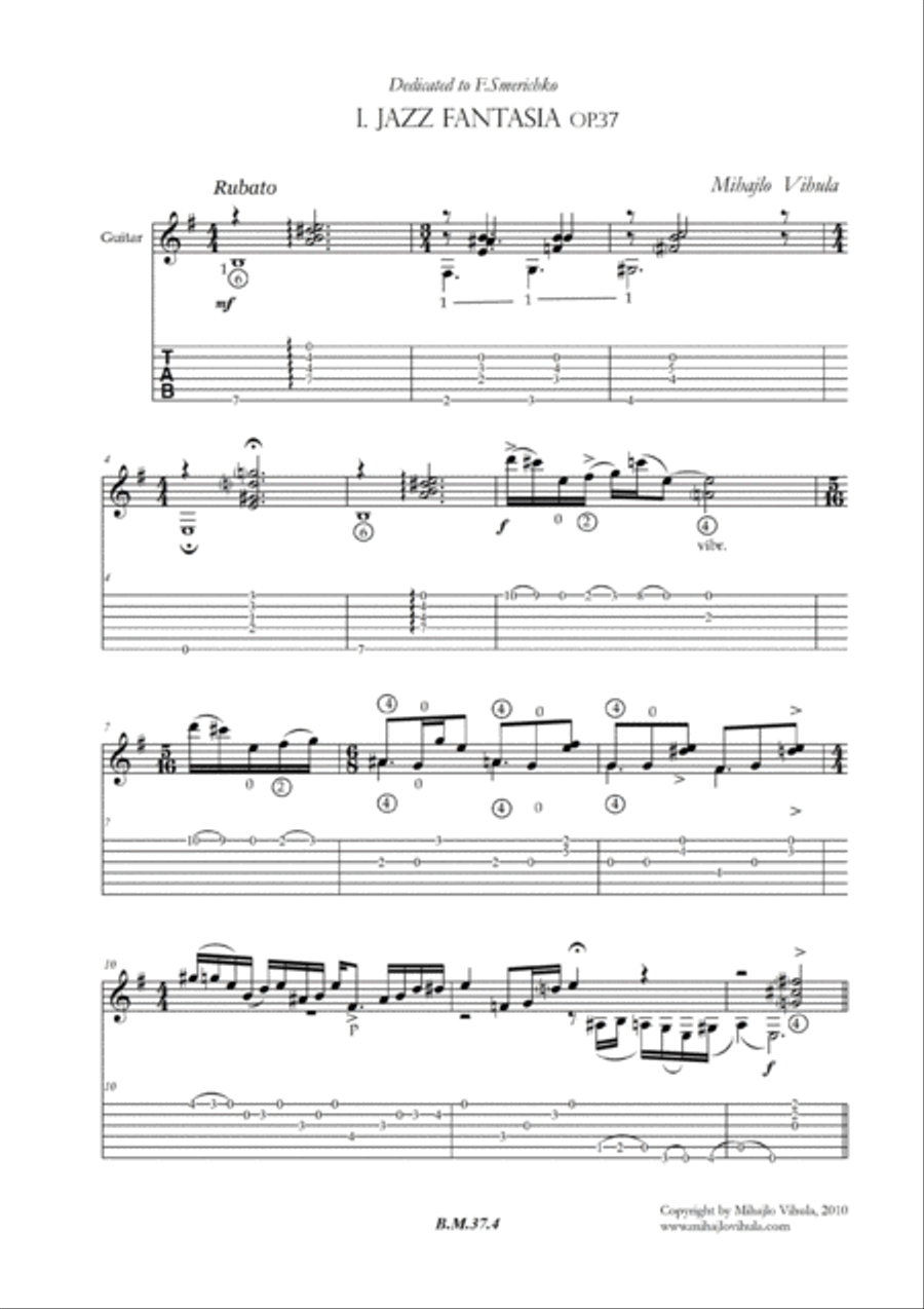 3 JAZZ FANTASIES Electric Guitar scores gallery preview page 5