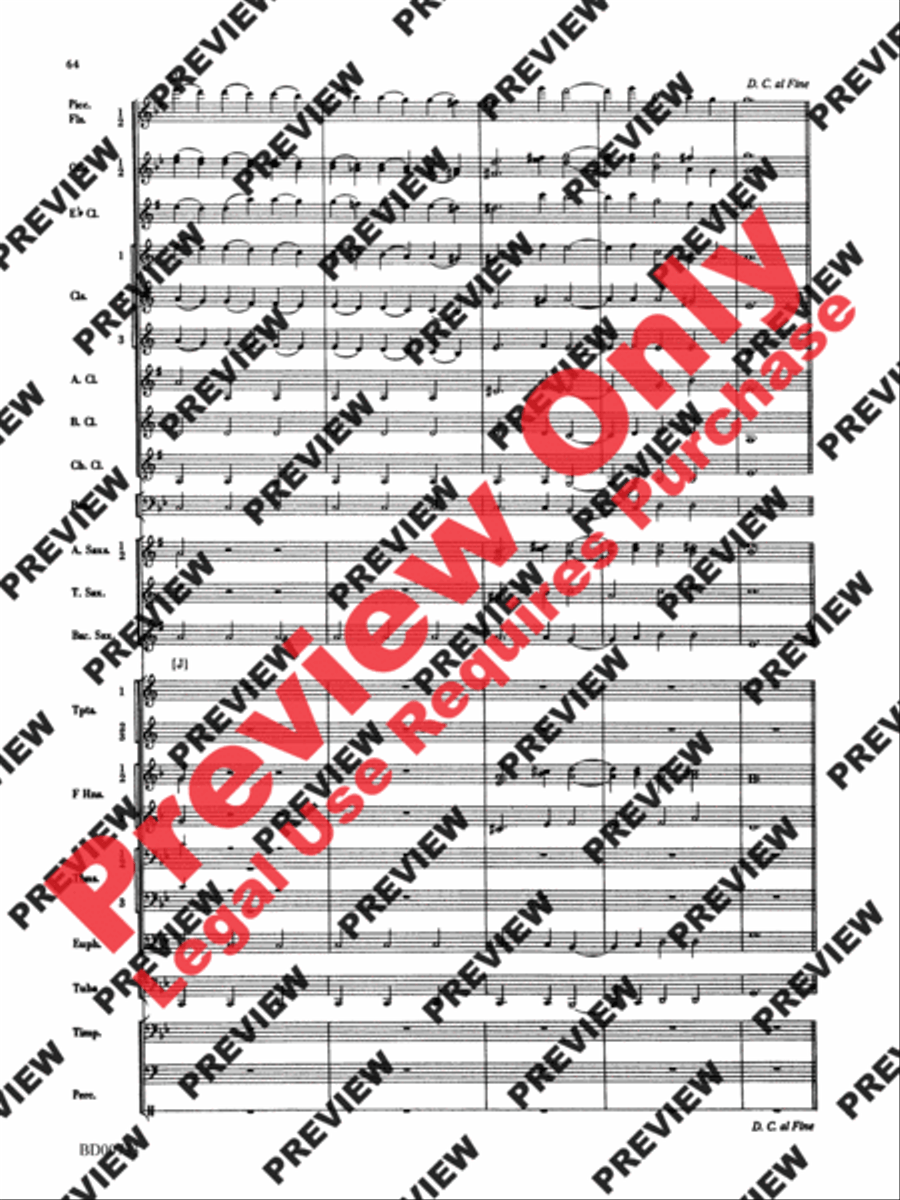 Water Music Suite Concert Band scores gallery preview page 64