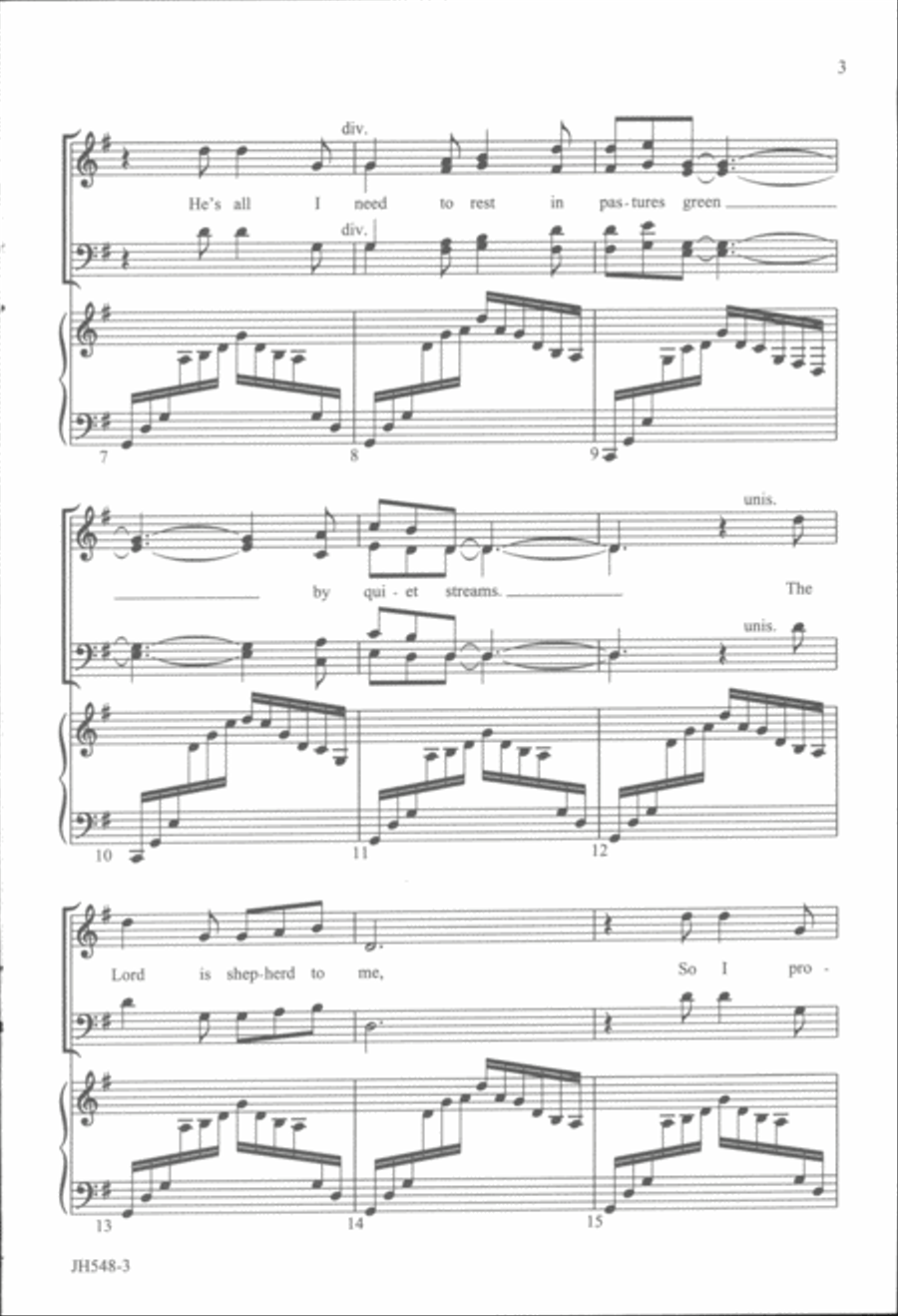 The Lord Is Shepherd To Me 4-Part scores gallery preview page 3