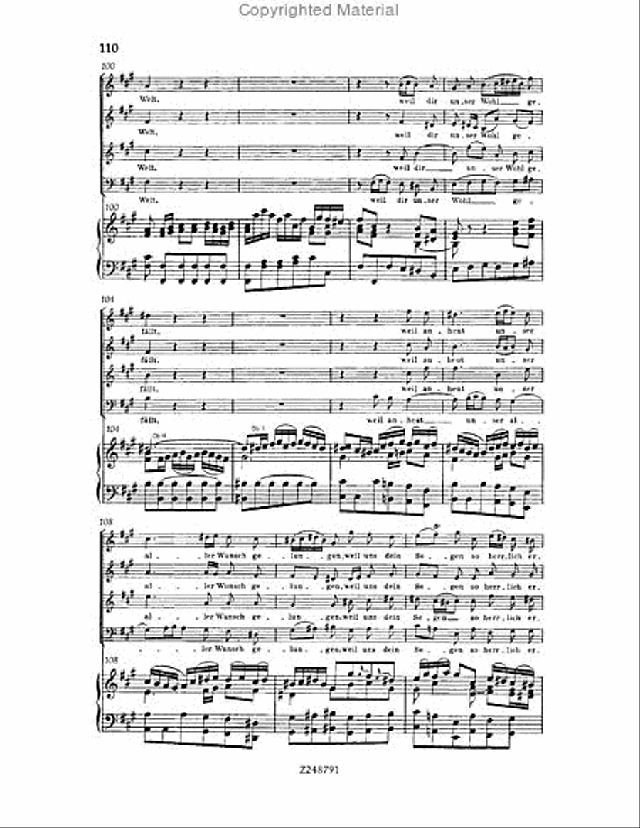 Christmas Oratorio, BWV 248 Choir scores gallery preview page 109