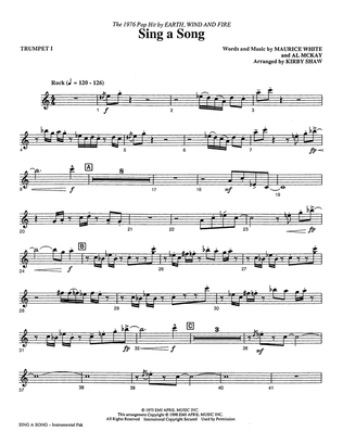 Sing A Song (arr. Kirby Shaw) - Solo Bb Trumpet 1