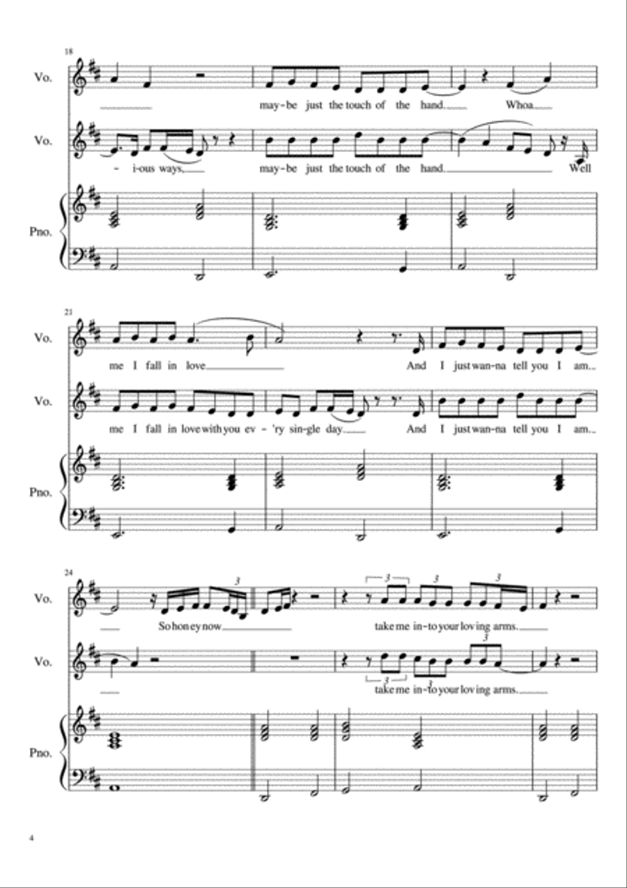 Thinking Out Loud Vocal Duet scores gallery preview page 4
