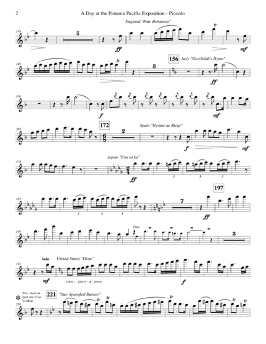 A Day at the Panama Pacific Exhibition - #1 Woodwind Parts Concert Band scores gallery preview page 2