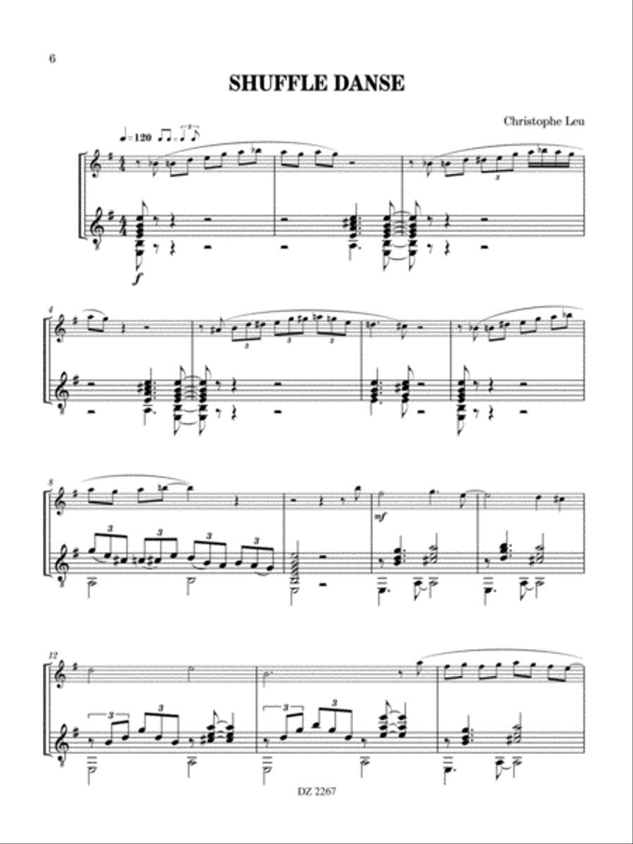 Prélude et Shuffle Danse Prélude et Shuffle Danse Classical Guitar scores gallery preview page 6