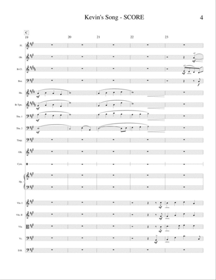 Kevin's Song (Orchestra) Full Orchestra scores gallery preview page 5