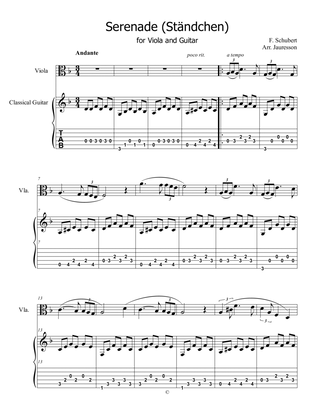 Serenade - Ständchen - ( Viola and Guitar)