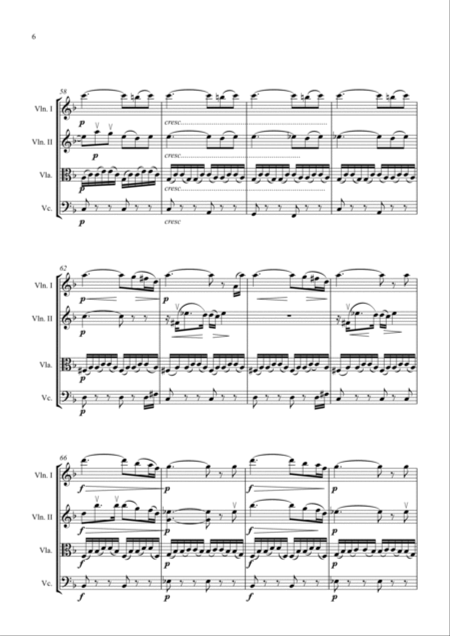 American Quartet (Lento) American Quartet (Lento) String Quartet scores gallery preview page 6