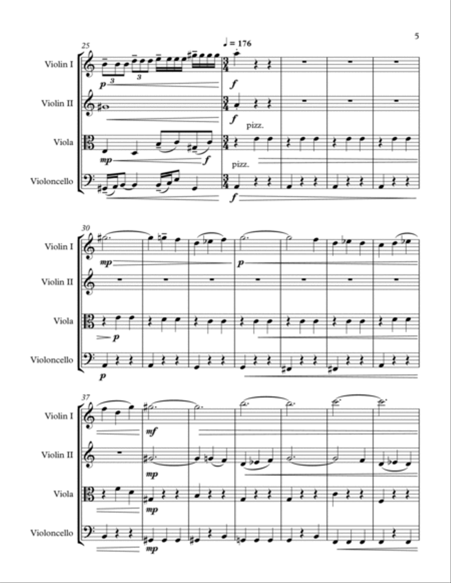 Curse of the Columbina String Quartet scores gallery preview page 5