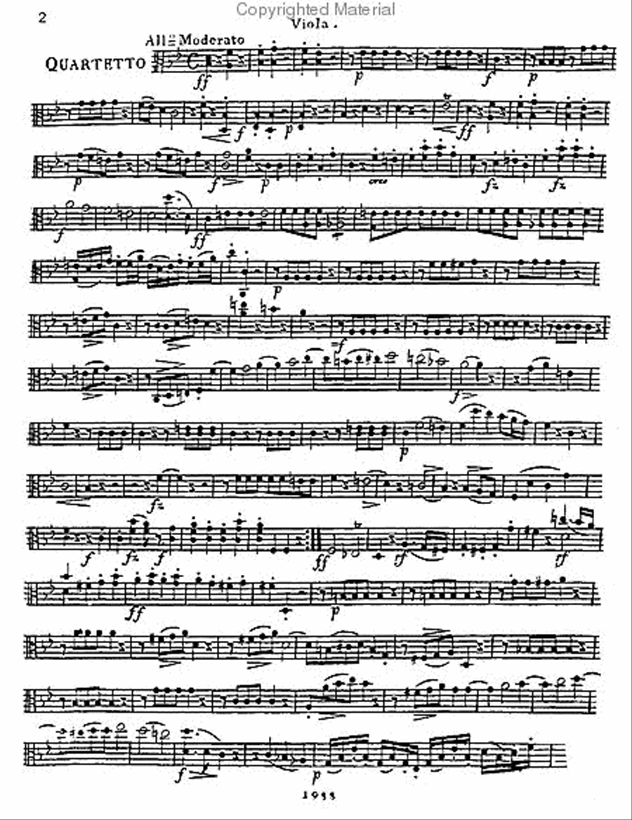 Quartet, Op. 19 Clarinet scores gallery preview page 4