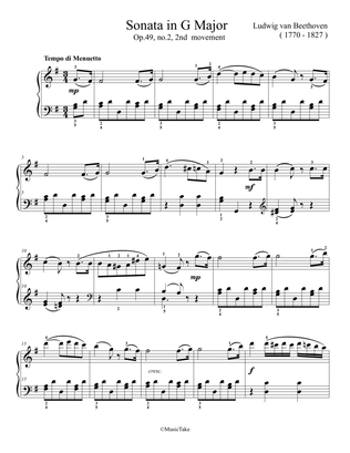 Beethoven Sonata in G Major Op.49 No.2, 2nd movement