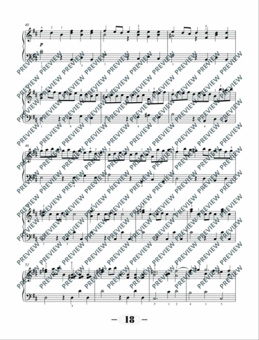Wassermusik & Feuerwerksmusik Piano Solo scores gallery preview page 19