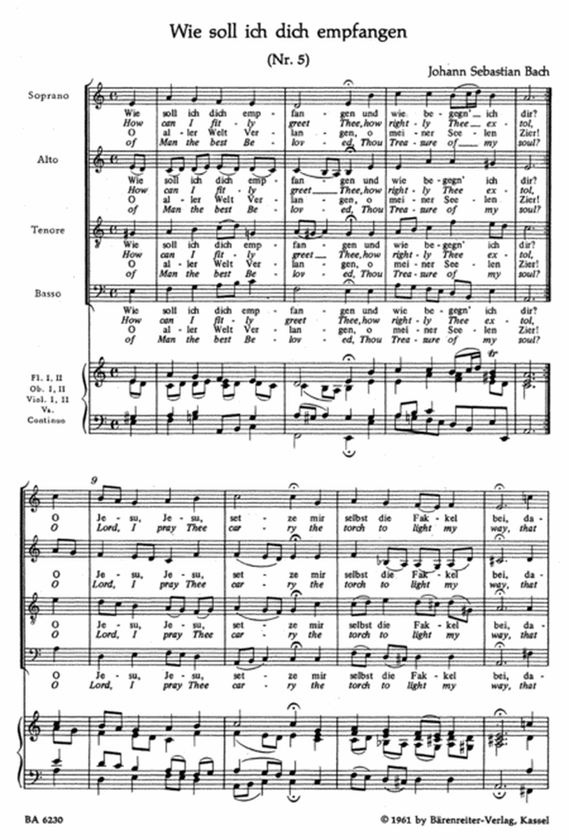 Weihnachtschorale aus dem Weihnachts-Oratorium BWV 248