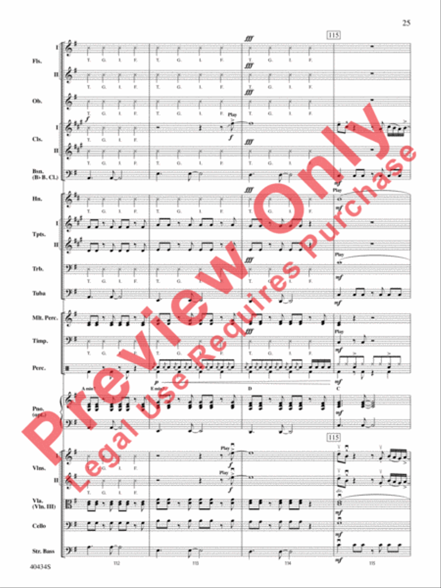 Last Friday Night (T.G.I.F.) / Edge of Glory Full Orchestra scores gallery preview page 26