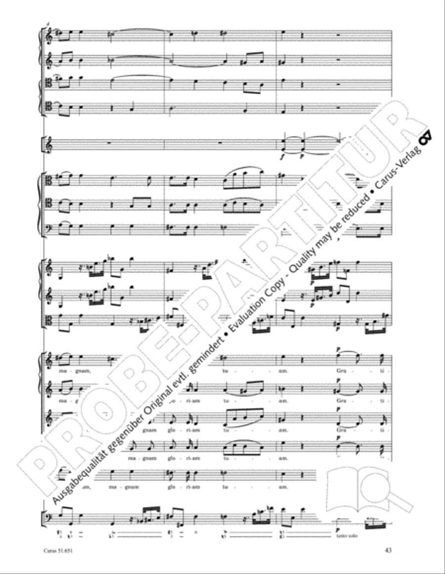 C Minor Mass, K. 427 (Missa in c KV 427) 4-Part scores gallery preview page 59