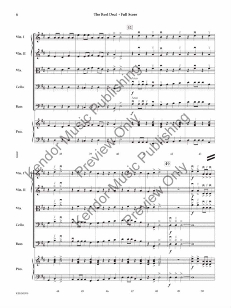The Reel Deal (Score) String Orchestra scores gallery preview page 7