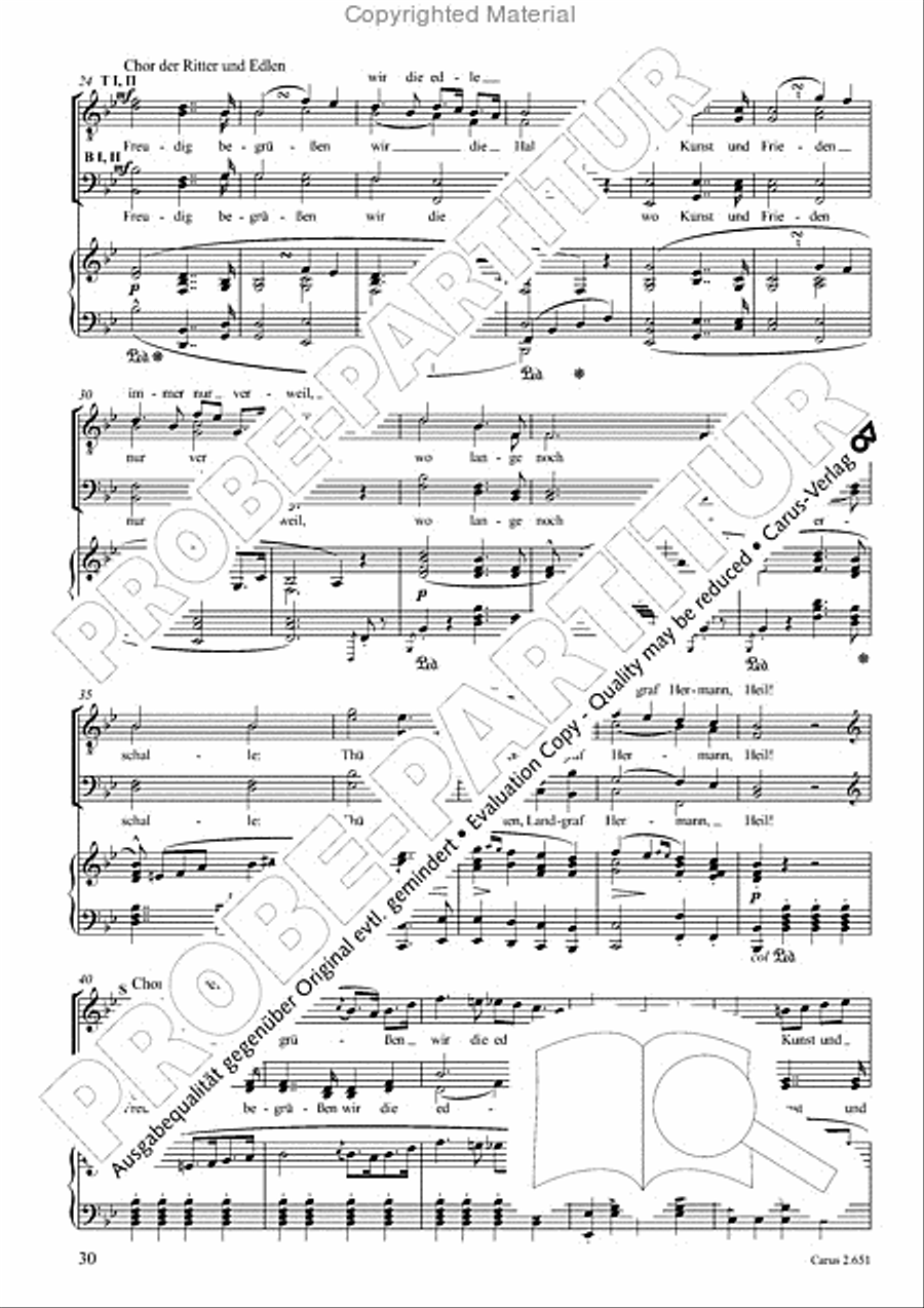 Choral collection Great Opera Choruses - Richard Wagner (choir & piano) Choir scores gallery preview page 31