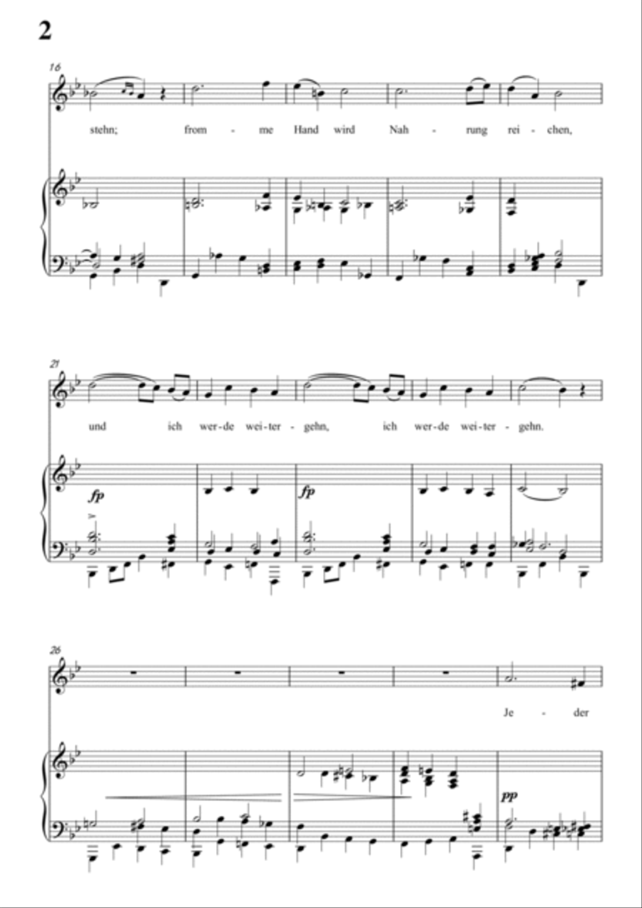 Schubert-An die Türen will ich schleichen Op.12 No.3 ing minor,for Vocal and Piano Voice scores gallery preview page 3