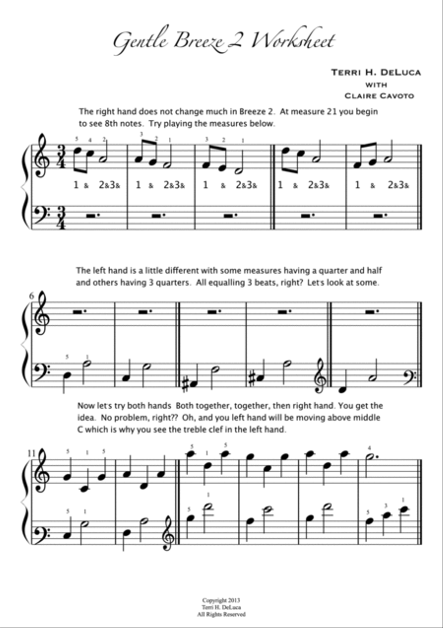 Gentle Breeze Levels 1,2,3,4 Piano Method scores gallery preview page 4