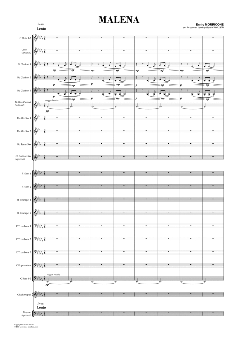 Malena Concert Band scores gallery preview page 1