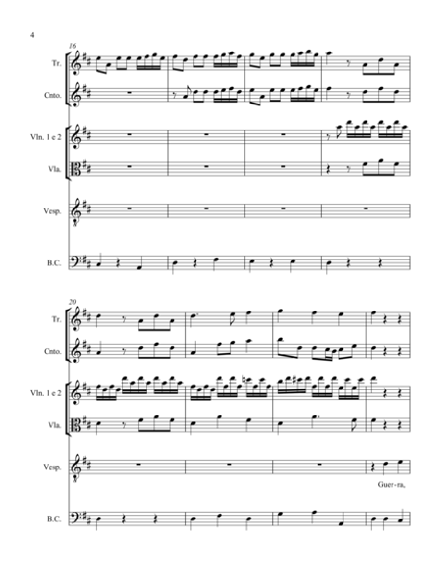 Guerra all'armi Small Ensemble scores gallery preview page 4