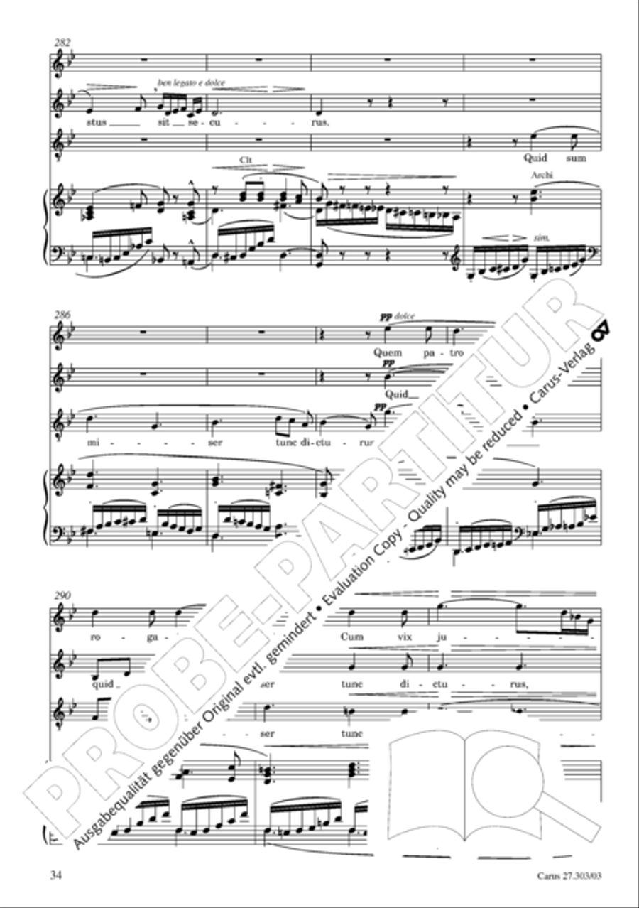 Messa da Requiem 4-Part scores gallery preview page 35