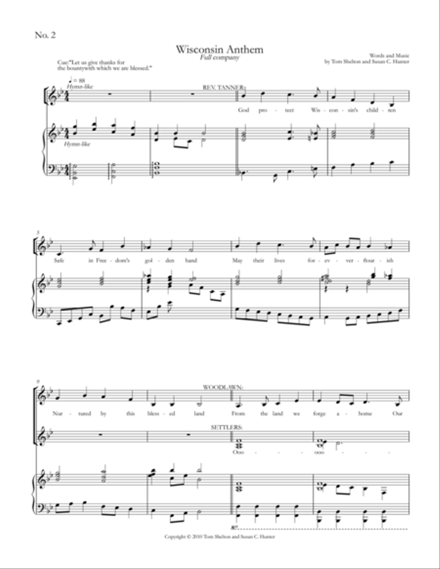 Wisconsin Anthem Choir scores gallery preview page 1