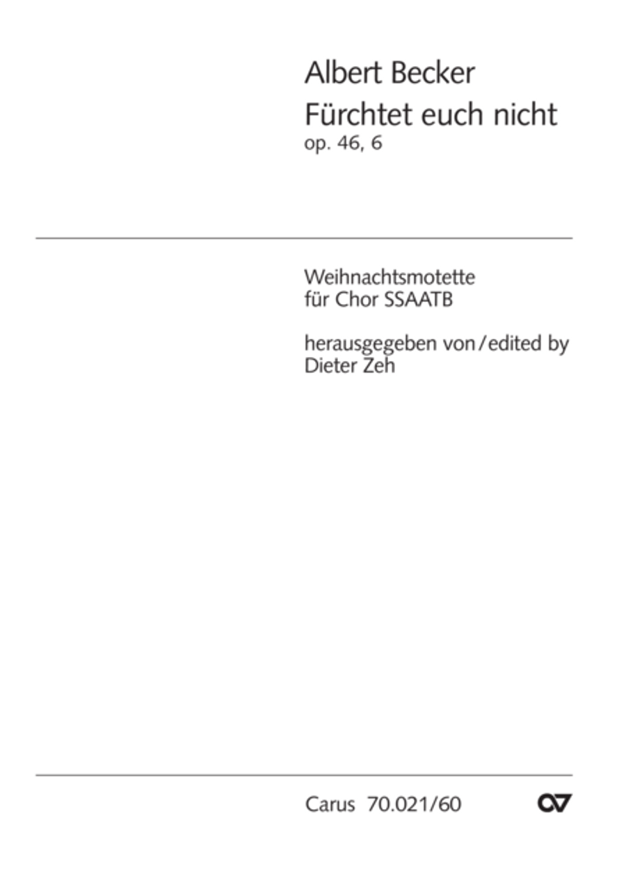 Be not afraid (Furchtet euch nicht) SSAATB scores gallery preview page 2