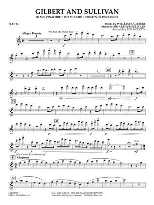 Gilbert And Sullivan (arr. Ted Ricketts) - Flute 1