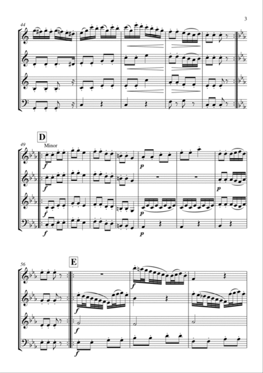 Surprise Symphony: Andante Woodwind Quartet scores gallery preview page 4