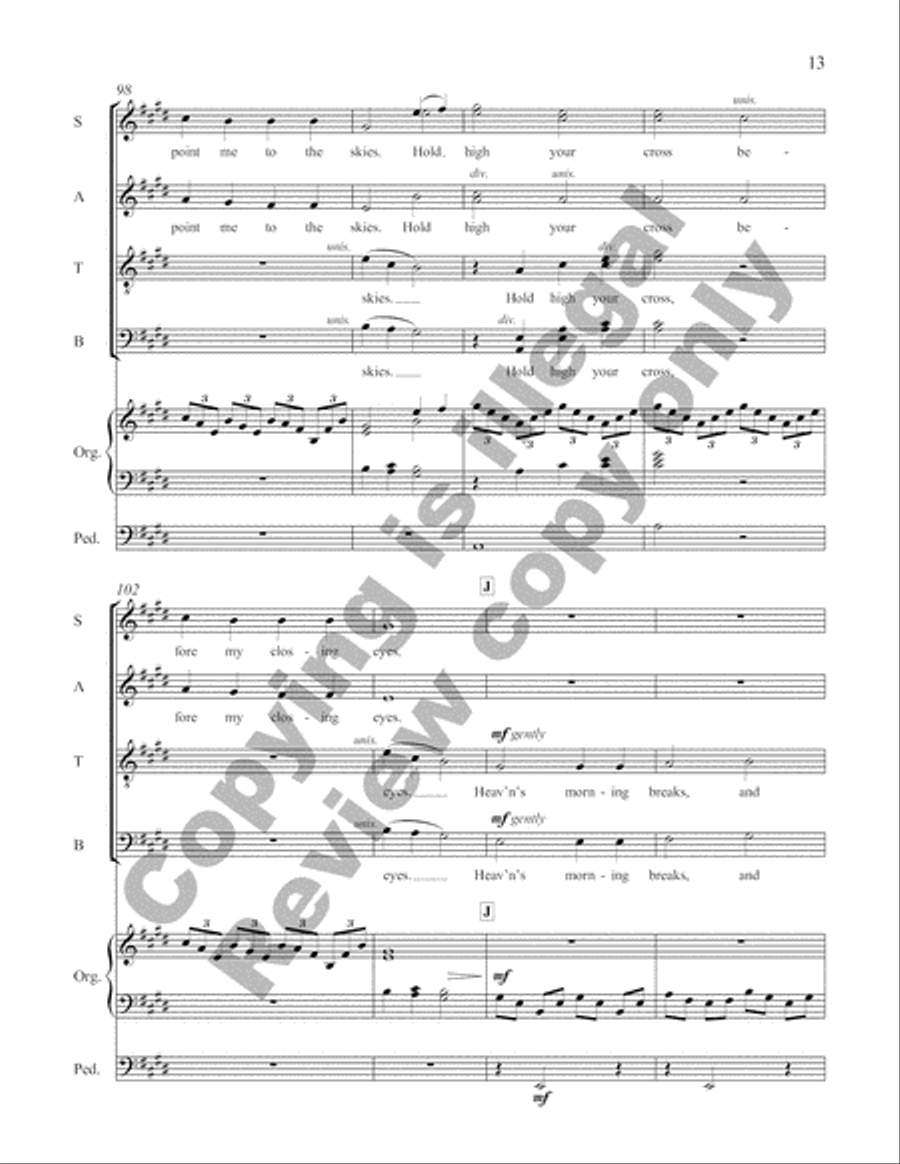 Songs of Faith: 5. Abide With Me 4-Part scores gallery preview page 8
