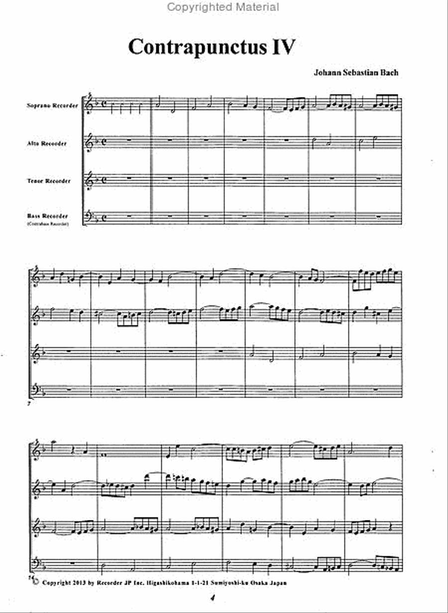 The art of Fugue, Volume 2 4-Part scores gallery preview page 2